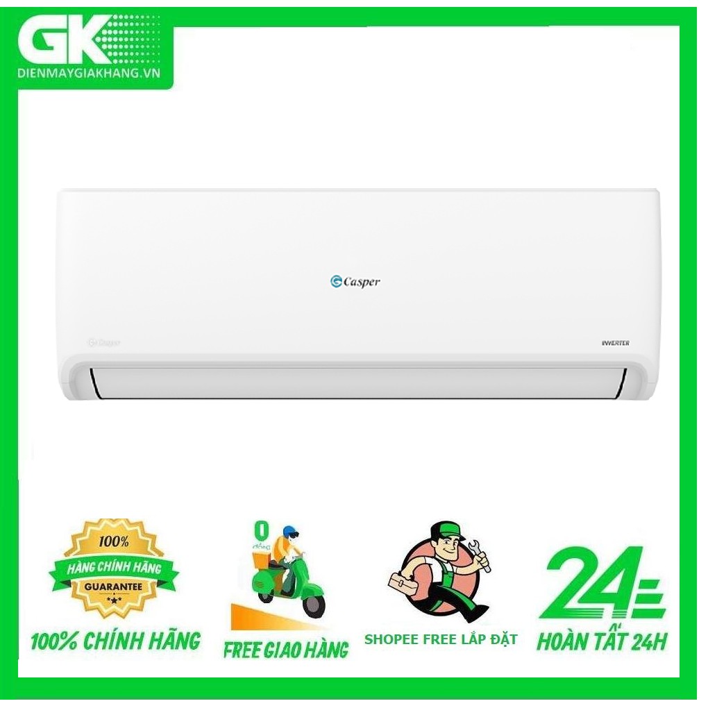 GC-12IS32- MIỄN PHÍ CÔNG LẮP ĐẶT-Máy lạnh Casper Inverter 1.5 HP GC-12IS32 Mới 2021