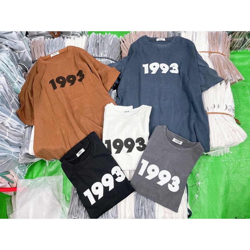 Áo Phông 3158 Nữ Nam, Áo Thun  Tay Lỡ 1993 Oversize From Rộng Basic Chất Coton Mát, Thấm Hút Mồ Hôi