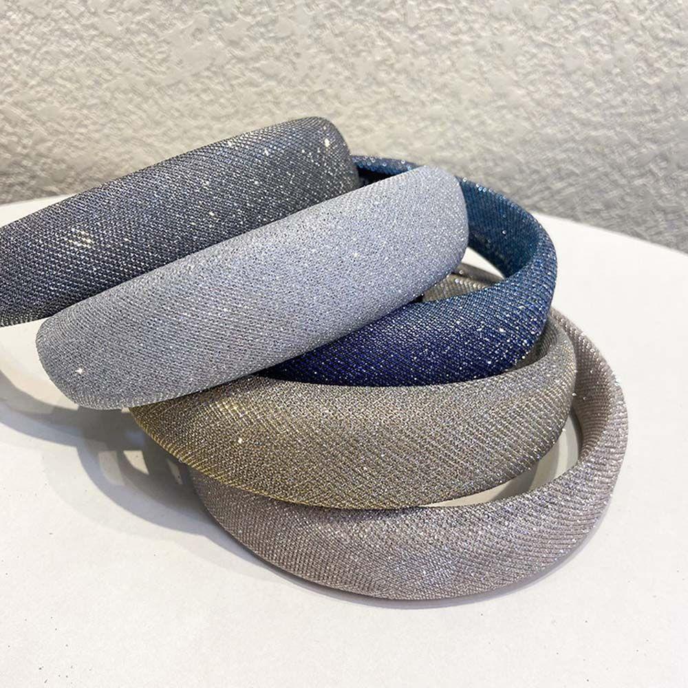 Băng Đô Cài Tóc Bằng Xốp Lụa Bóng Thiết Kế Thời Trang Hàn Quốc