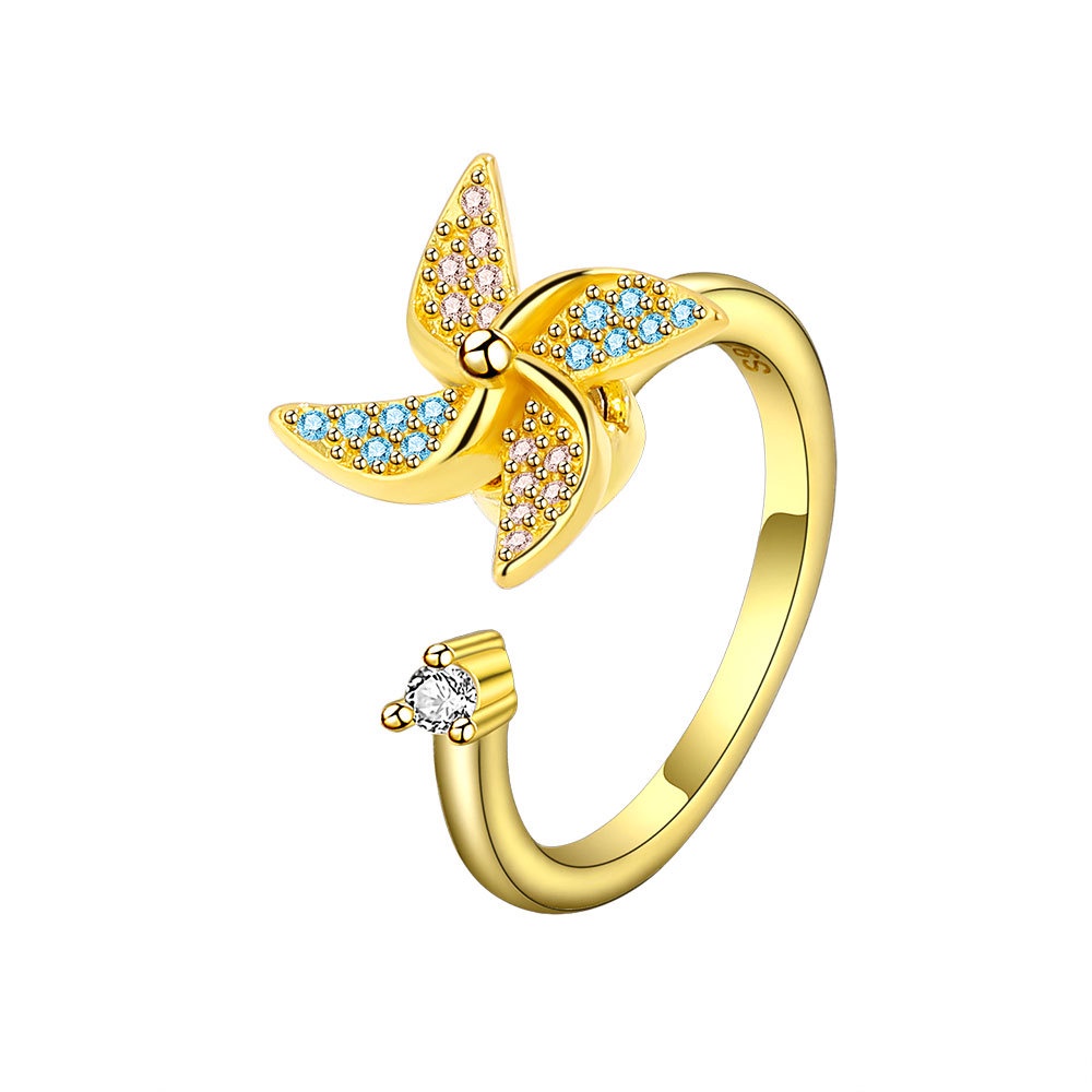 Nhẫn Hở Hình Cối Xay Gió Nhỏ Thời Trang Cho Nữ