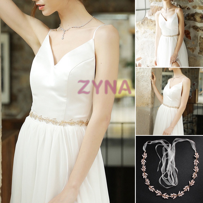 Thắt Lưng Hợp Kim Đính Đá Sang Trọng Cho Cô Dâu