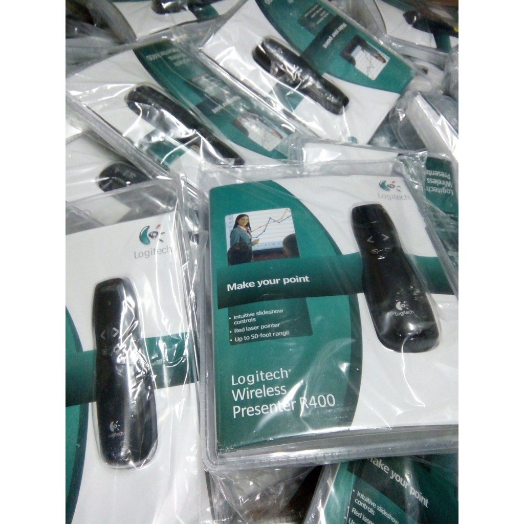 Bút trình chiếu logitech R400 Cắm vào là sử dụng, không yêu cầu phần mềm