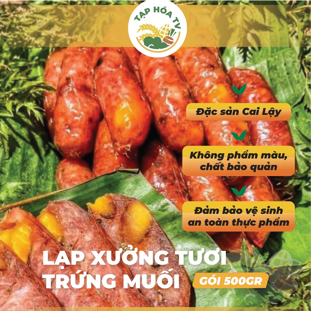 500GR LẠP XƯỞNG TƯƠI TRỨNG MUỐI, CHẤT LƯỢNG & ATVSTP - LẠP XƯỞNG CỤ VŨ CAI LẬY TỪ NĂM 1983 | BigBuy360 - bigbuy360.vn