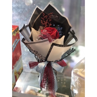 Bó hoa hồng lụa đỏ 1 bông FG271121