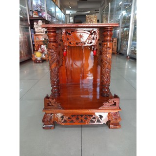 Bàn thờ Thần Tài Ông Địa giá rẻ đẹp gỗ Chàm ngang 48 cao 68 , Mã sản phẩm CH2 - Đồ Thờ Thắng Duyên Đại Phát.