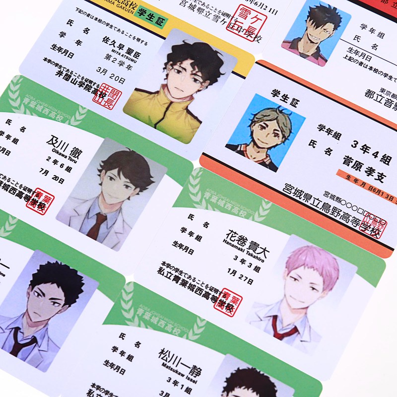 Thẻ Id Anime Haikyuu Hinata Shoyo