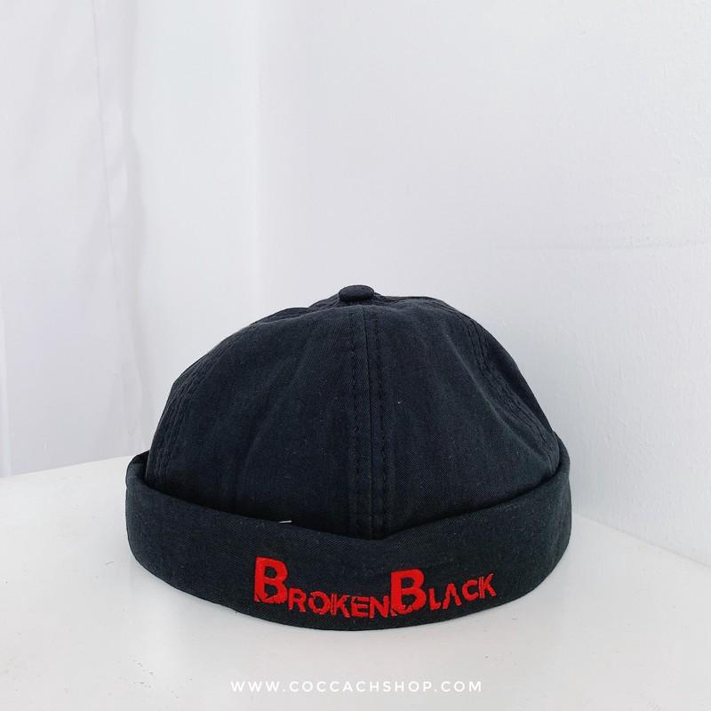Mũ tròn Broken Black Mucap111