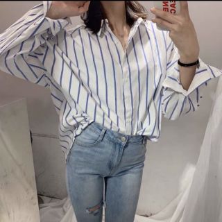 Áo sơmi sọc oversize