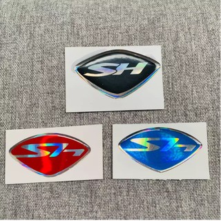TEM DÁN LOGO CHỮ SH TRANG TRÍ CHO XE MÁY CÓ 3 MÀU LỰA CHỌN