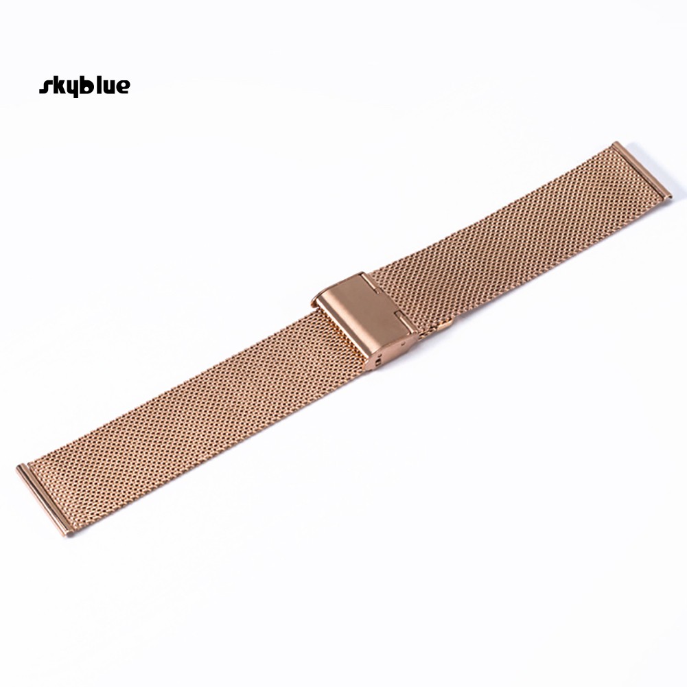 Dây đeo đồng hồ thay thế bằng thép không gỉ kích thước 18mm - 24mm chất lượng