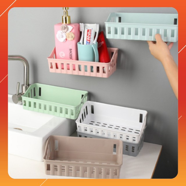 Kệ Dán Tường Nhà Tắm Loại To Kèm 2 Miếng Dán