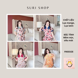 Quần áo ngủ nữ, đồ ngủ tiểu thư quần lửng mặc nhà vải lụa mềm xinh