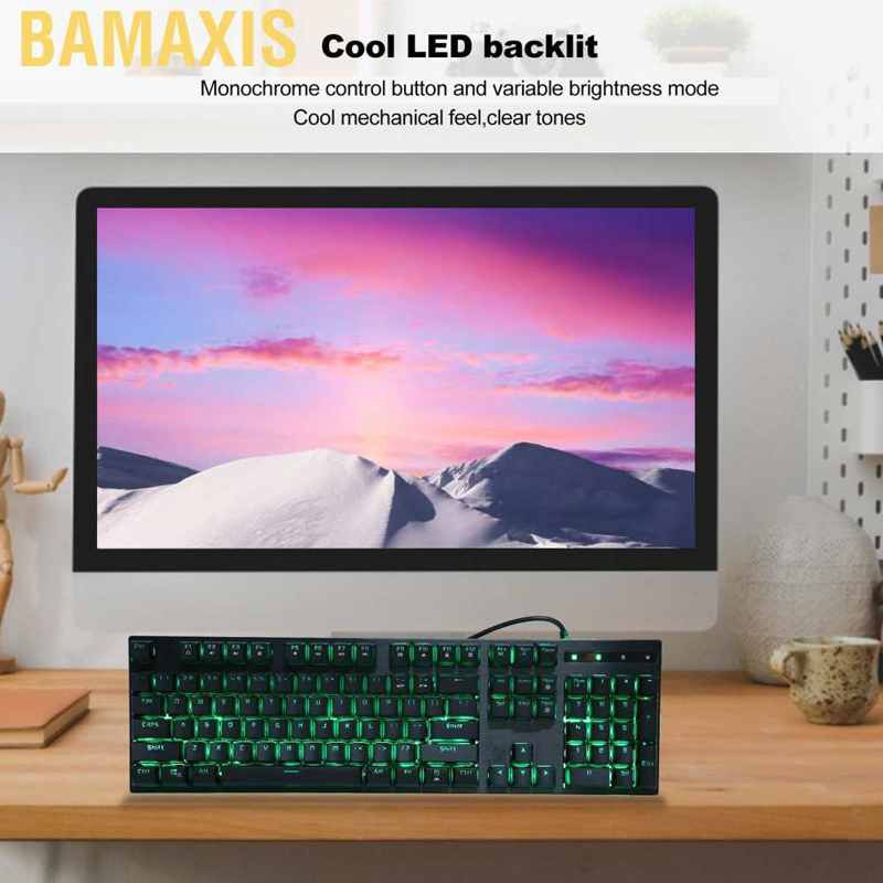 Bàn Phím Cơ Chơi Game Bamaxis Có Dây Kết Nối Usb