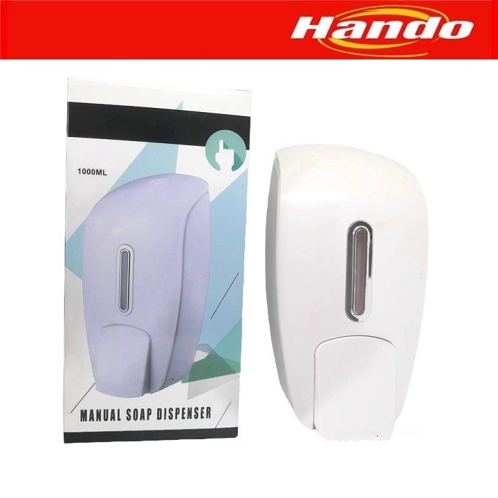 Hộp xà phòng nước rửa tay nhấn 1 bình gắn tường cao cấp Hando 1000ml