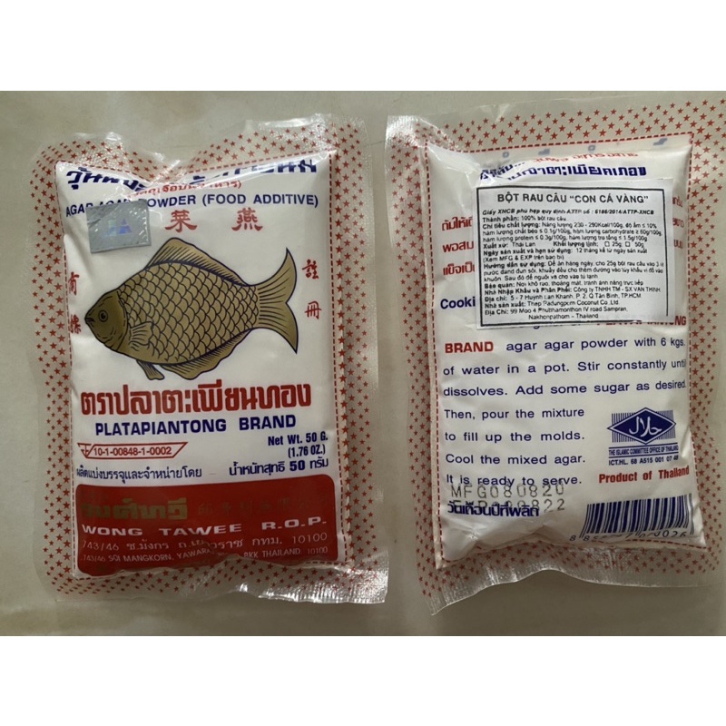 bột rau câu con cá vàng thái lan 25g /50g