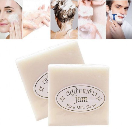 Xà Phòng Cám Gạo [FREESHIP] Xà Phòng Trắng Da Thái Lan Jam Rice Milk Soap (Date: 24 tháng)