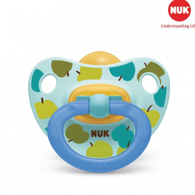 (Có bán lẻ) Bộ 2 ti giả NUK cao su Happykids 0-6m , 6-18m (Giao hình ngẫu nhiên)