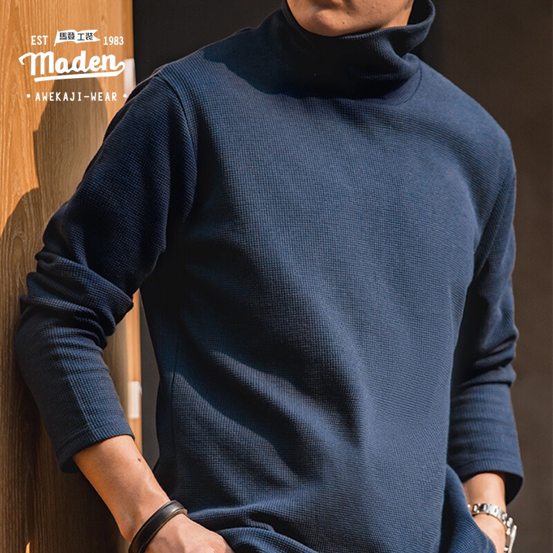 Maden Workwear Men's American Casual Long Sleeve T-Shirt