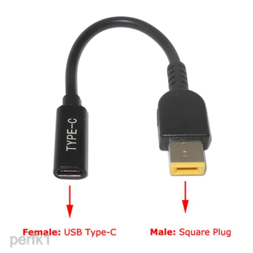 Cáp sạc truyền dữ liệu chuyển đổi đầu USB Type-C sang đầu vuông chuyên dụng cho Lenovo