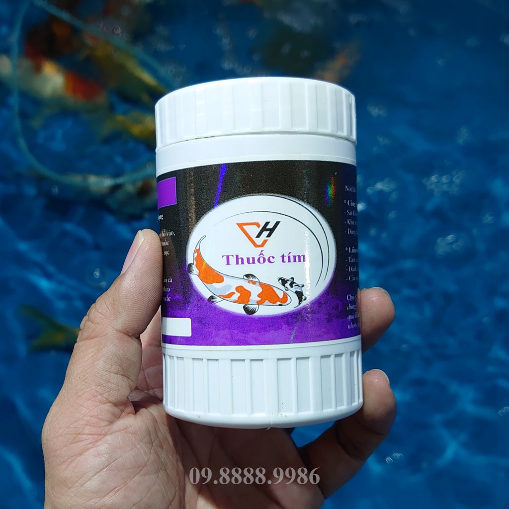Thuốc tím khử trùng - Trị bệnh Cá Koi (KMN04) - lọ 250g