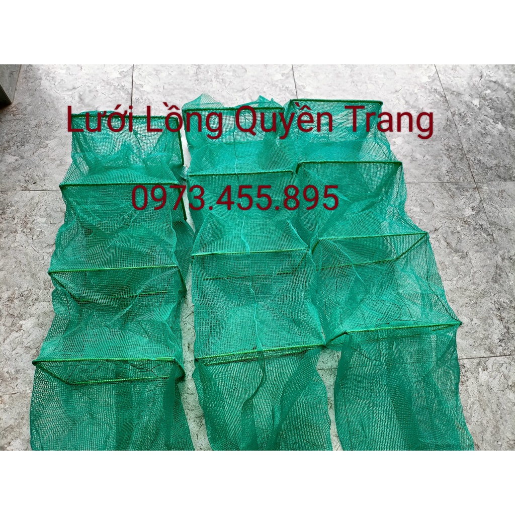Đuôi bát quái bắt tôm ,cá chất liệu etilen gồm 4 khung