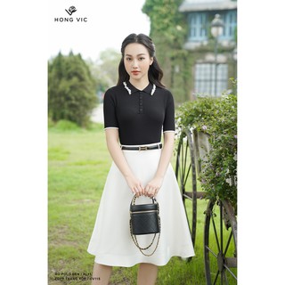 Chân váy nữ Hongvic trắng xòe CV115
