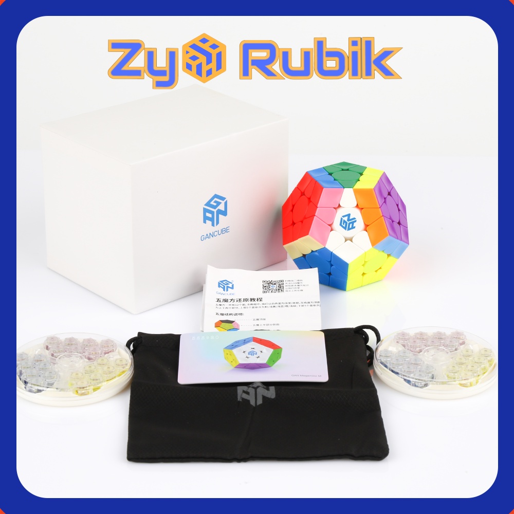 [Rubik Megaminx] Rubik Gan Megaminx M Stickerless Rubic Biến Thể Nam Châm 12 Mặt - ZyO Rubik