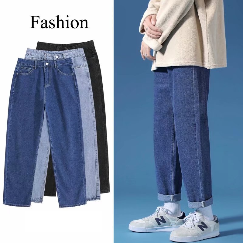 Quần Jeans Nam Baggy ống suông rộng Hottrend 2022