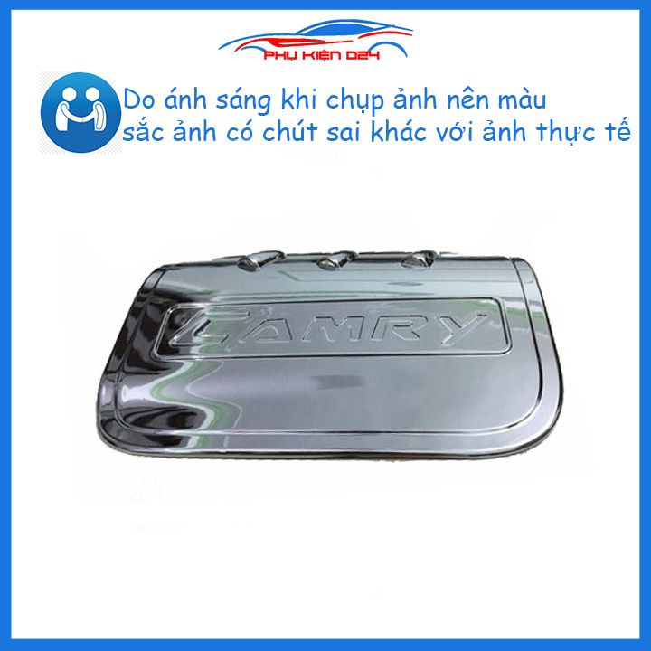 Ốp nắp bình xăng Camry 2019-2020-2021-2022-2023 mạ crom chống trầy trang trí ô tô