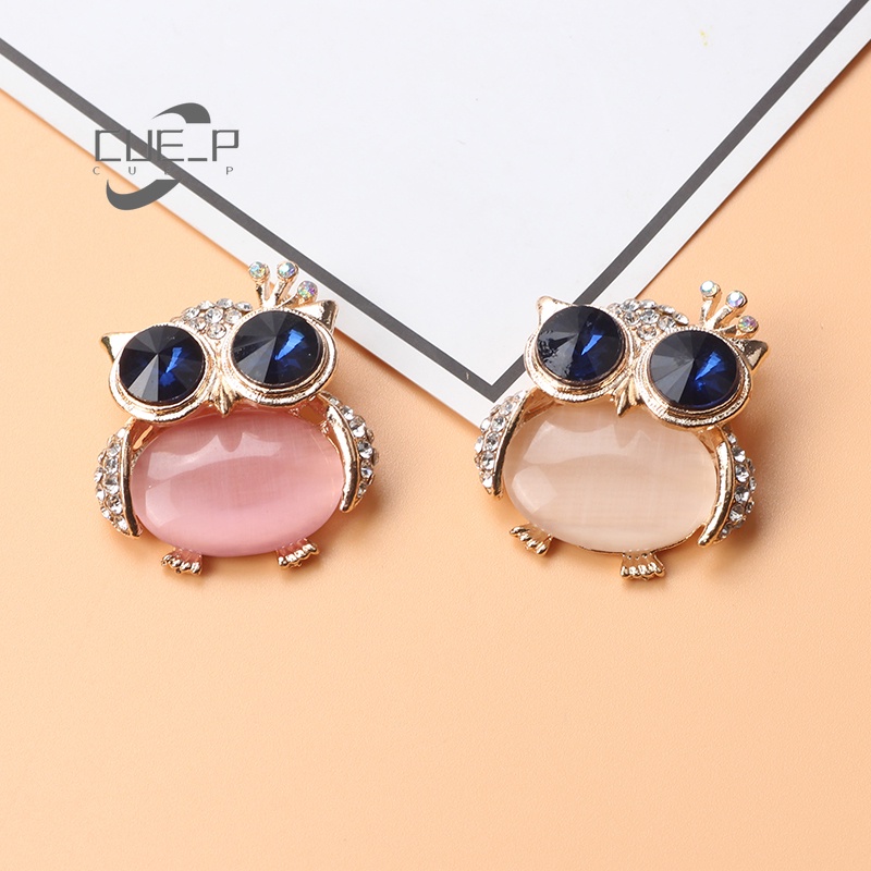 Ghim Cài Áo Hình Cú Mèo Đính Đá Dễ Thương