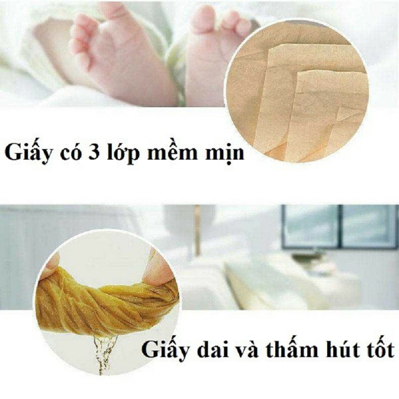 Gói Giấy Ăn Gấu Trúc XIPIAO Siêu Dai, Siêu Mềm Mịn, Hàng Chuẩn Loại 1 Đủ 300 Tờ