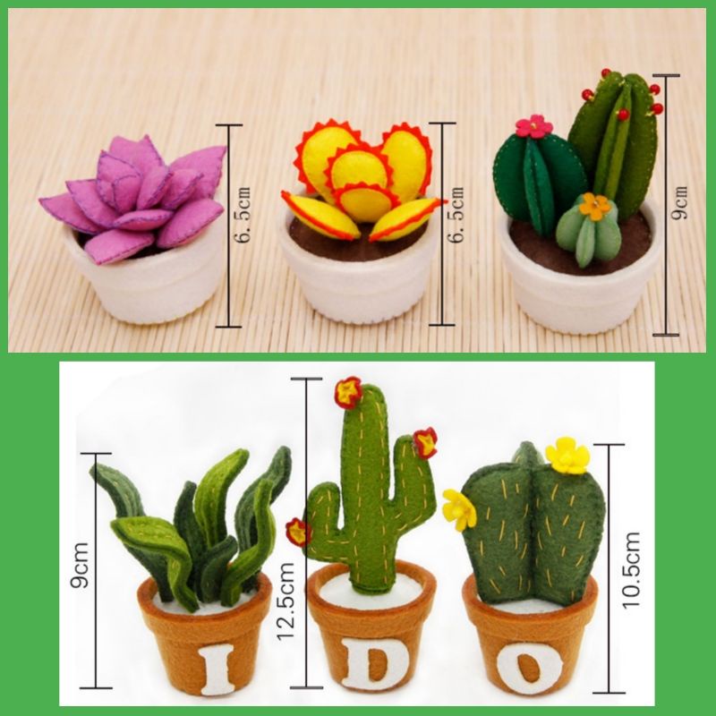 (HÀNG ORDER) Set nguyên vật liệu làm chậu cây trang trí handmade