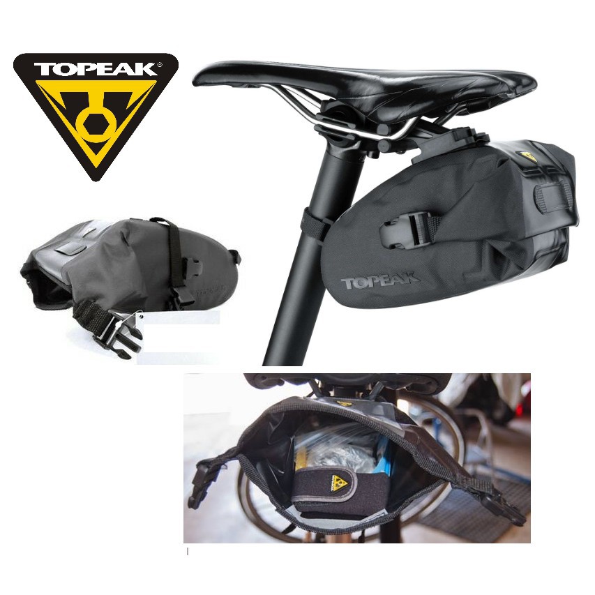 Túi gắn sau yên xe đạp hiệu Topeak Wedge Drybag TT9817B, TT918B, TT9819B, kết hợp gắn được đèn sau, dành cho xe đạp