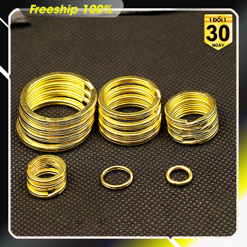 Móc khóa khoen bằng đồng thau size 25 mm kèm video sản phẩm.