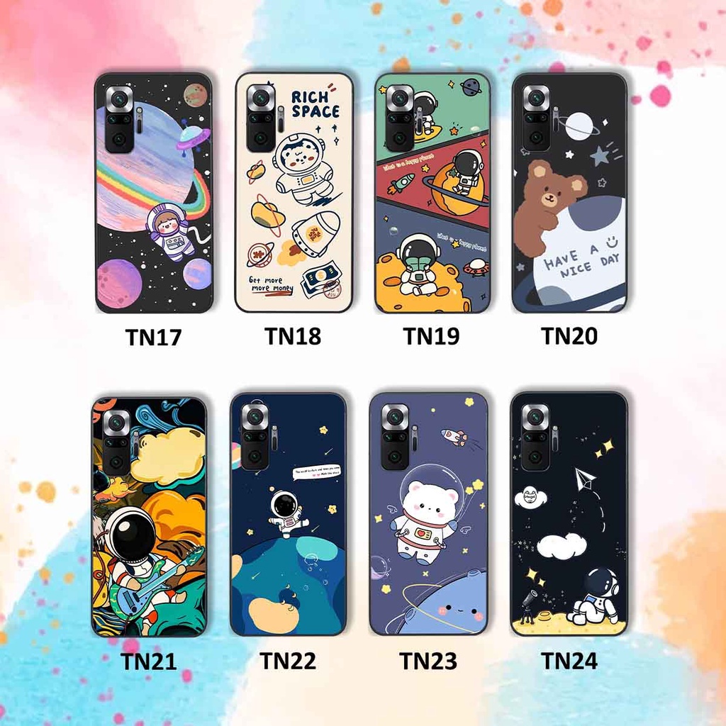 Ốp Xiaomi Redmi Note 10 / Note 10 Pro in hình vũ trụ, phi hành gia bầu trời cute dễ thương