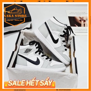 ✅[ Full Box + Bill ] 🌺 Giày thể thao 𝐀𝐈𝐑 𝐉𝐎𝐑𝐃𝐀𝐍 1 xám cao cổ móc đen