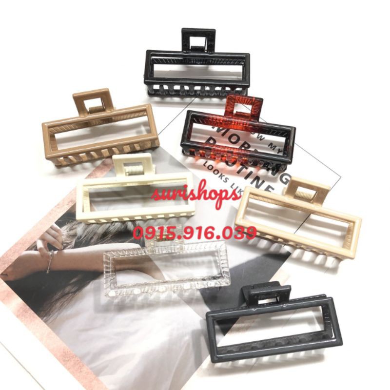 Kẹp tóc Kẹp Càng Cua Hình Chữ Nhật Mảnh
