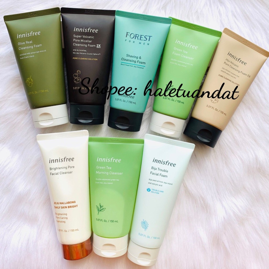COMBO ĐỦ MÙI SỮA RỬA MẶT INNISFREE DÀNH CHO MỌI LOẠI DA NAM VÀ NỮ