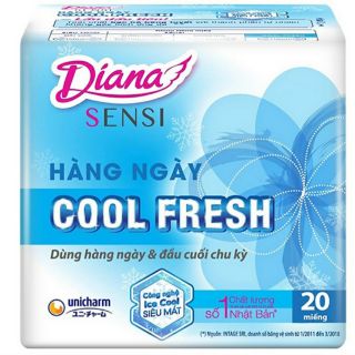 (Tách km) Băng vệ sinh Diana Sensi Cool hàng ngày 20 miếng