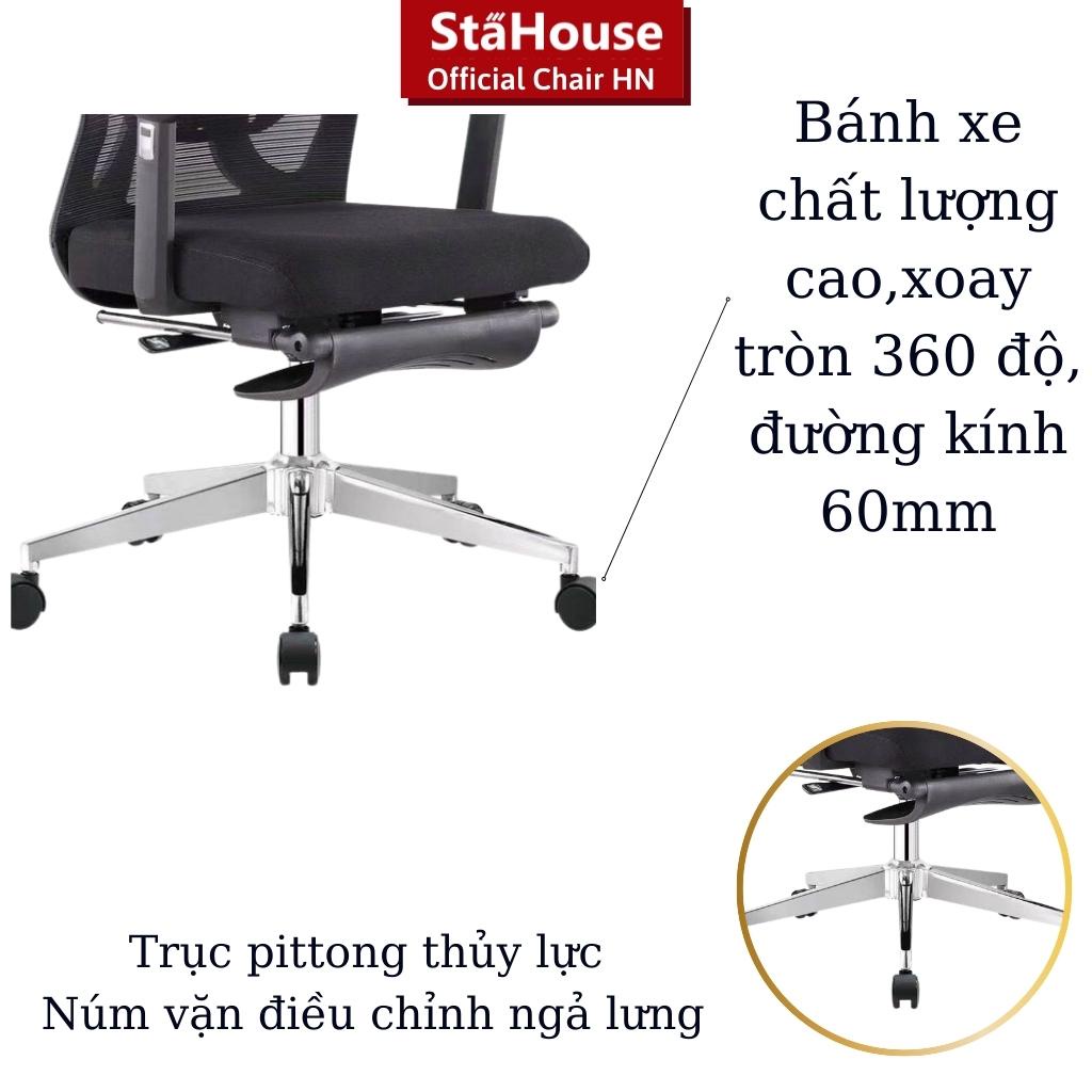 Ghế Công Thái Học Văn Phòng SE603 STAHOUSE Ngả Lưng Thư Giãn Có Gác Chân, Làm Việc tại Nhà