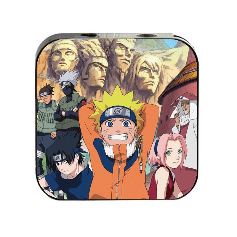 Máy nghe nhạc mp3 in hình NARUTO cầm tay mini tặng tai nghe cắm có mic &amp; dây sạc anime chibi tiện lợi xinh xắn