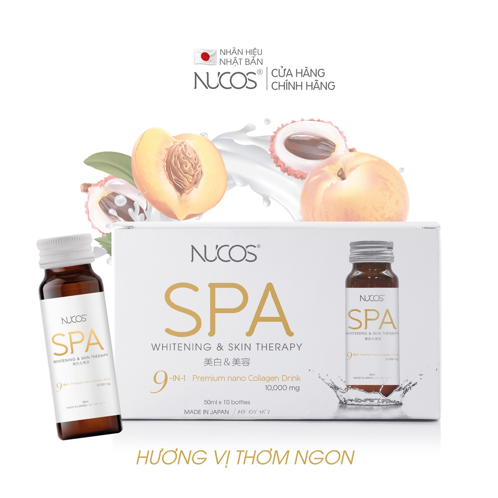 Combo 2 hộp Collagen chống lão hoá căng bóng da Nucos Spa 10000 2x50mlx10 chai