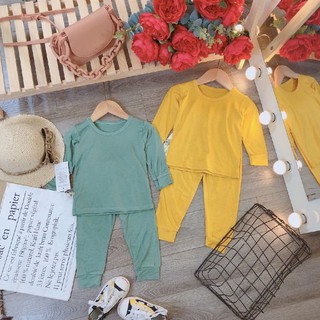 bộ thun lạnh minkymom trơn mầu