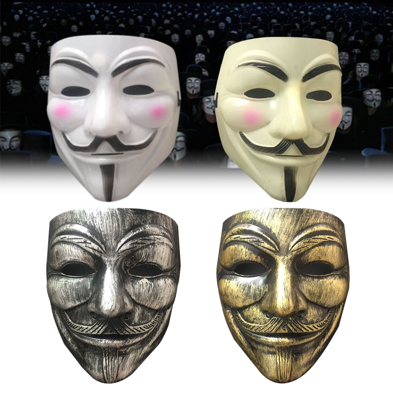 Mặt Nạ Hacker đèn Led phát sáng 7 màu Trắng Vàng Bóng Bạc Bóng Đen nhiều mẫu hóa trang halloween sự kiện lễ hội