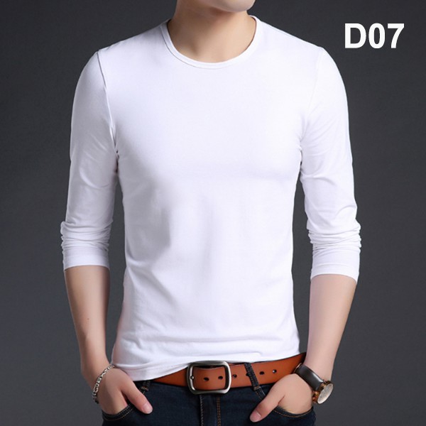 [Hot Sale] Áo thun thu đông, dài tay cổ tròn nhiều màu mềm mịn, co giãn dễ chịu, chất thoáng mát thấm mồ hôi | BigBuy360 - bigbuy360.vn