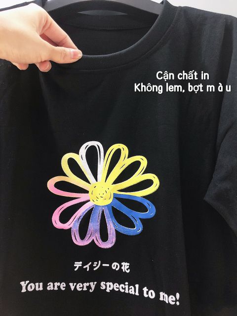 ÁO THUN DAISY 7 MÀU TRẮNG ĐEN UNISEX