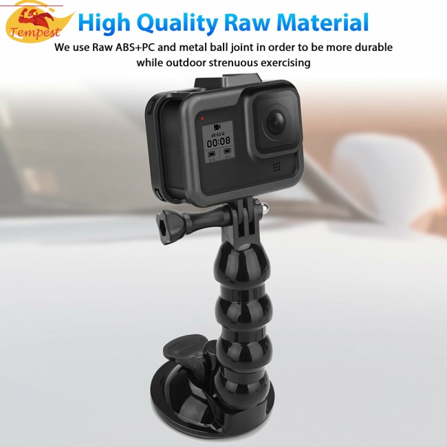 Giá Đỡ Điện Thoại/Máy Ảnh Gopro Action Có Giác Hút Điều Chỉnh Góc Gắn Xe Hơi