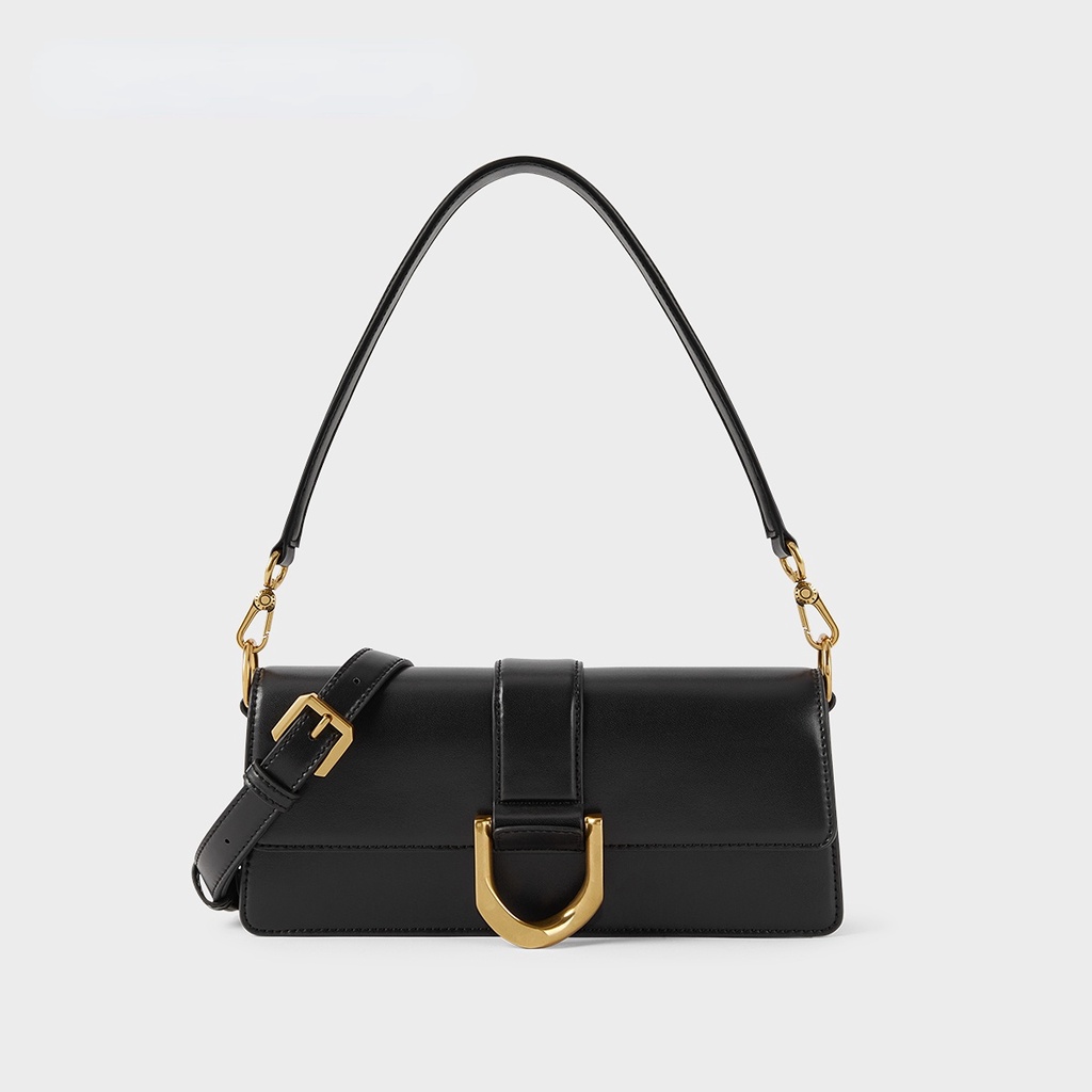 Charles and KEITH CK2-20781411 Túi Xách Đeo Vai Phối Khóa Thời Trang Cho Nữ