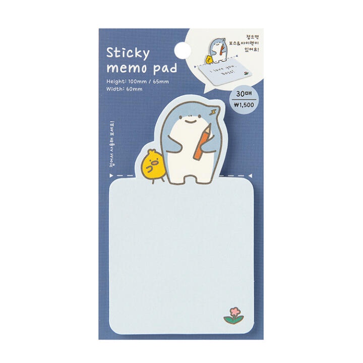 Giấy Dán Nhớ ARTBOX Hàn Quốc Họa Tiết Boss Xinh Xắn Màu Xanh Nước Biển Nhạt