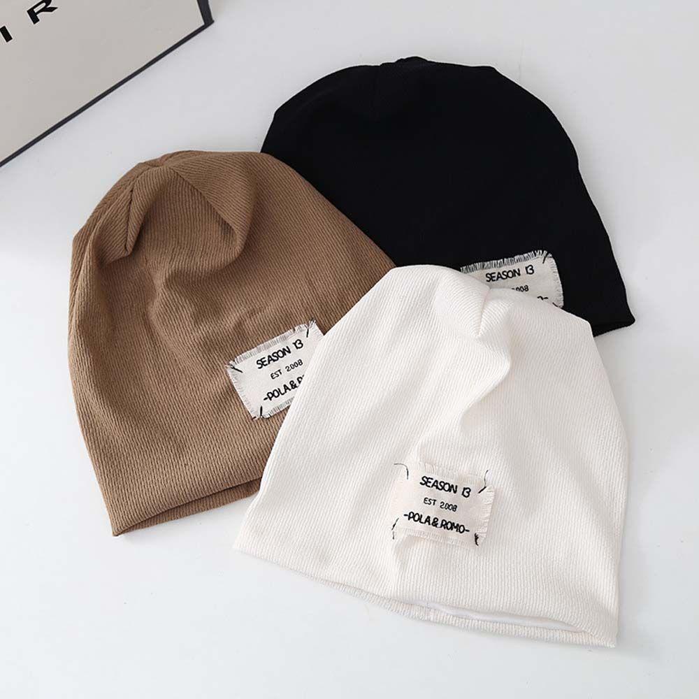 Mũ Beanie Dệt Kim Mềm Mại Màu Trơn Phong Cách Hip hop Thời Trang Xuân Hè Cho Nữ
